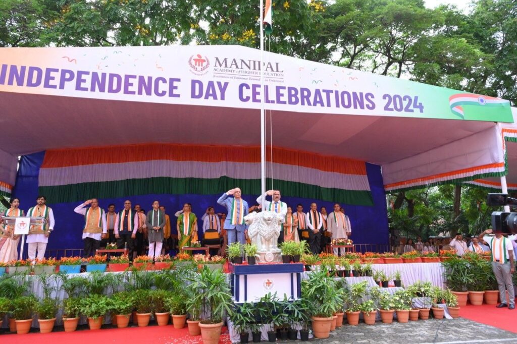 MIT, MAHE hosted 78th Independence Day Celebration at Manipal